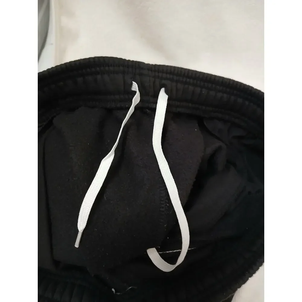 Adidas Essentials Linear Tapered Pants Joggers Mens XL Black White Stripes Logo
